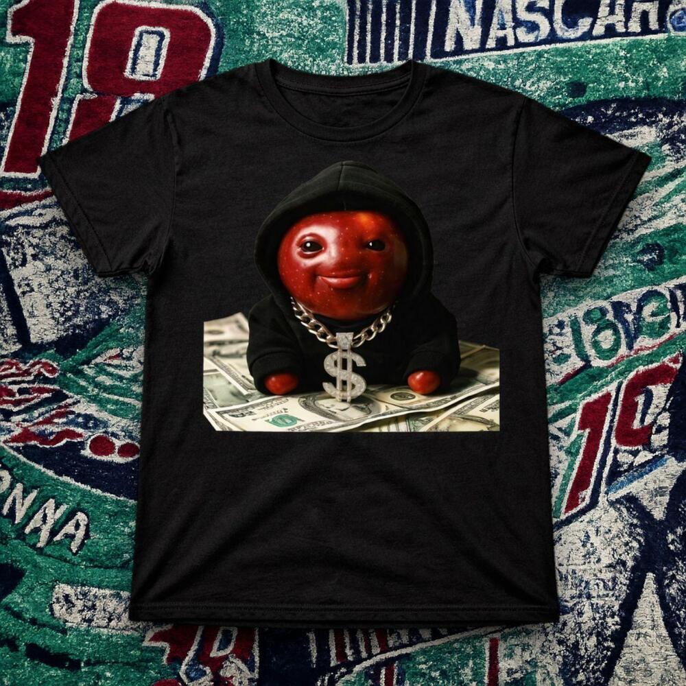 Y2K Cute Money Strawberry Graphic Tee Black Unisex